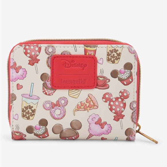Loungefly Disney Mickey Mouse & Minnie
Mouse Treats Mini Zipper Wallet. - Picture 3 of 4